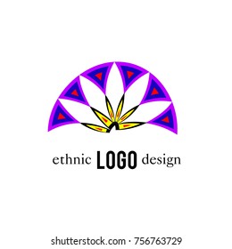 Vector Abstract Ethnic Colorful Logo 
