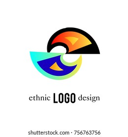 Vector Abstract Ethnic Colorful Logo 