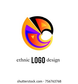 Vector Abstract Ethnic Colorful Logo 