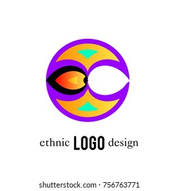Vector Abstract Ethnic Colorful Logo 