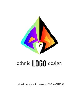 Vector Abstract Ethnic Colorful Logo 