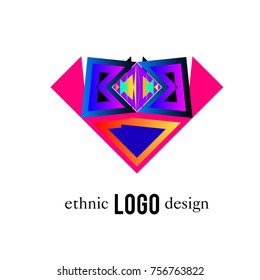 Vector Abstract Ethnic Colorful Logo 
