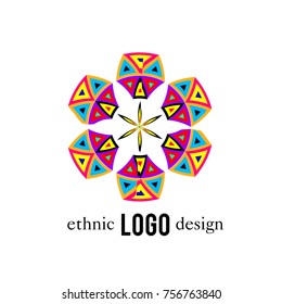 Vector Abstract Ethnic Colorful Logo 