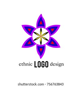 Vector Abstract Ethnic Colorful Logo 