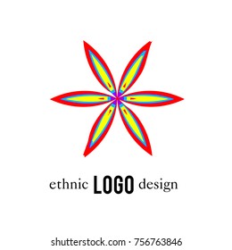 Vector Abstract Ethnic Colorful Logo 