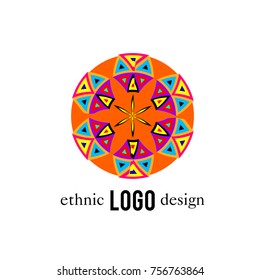 Vector Abstract Ethnic Colorful Logo 