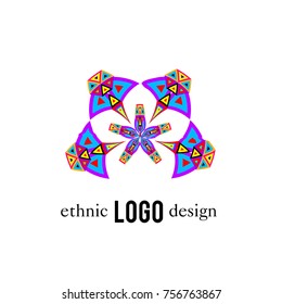 Vector Abstract Ethnic Colorful Logo 