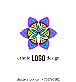 Vector Abstract Ethnic Colorful Logo 