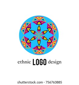 Vector Abstract Ethnic Colorful Logo 