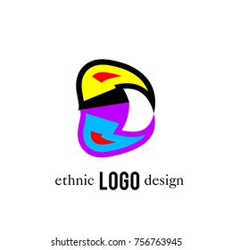 Vector Abstract Ethnic Colorful Logo 