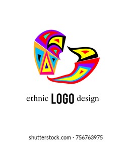 Vector Abstract Ethnic Colorful Logo 