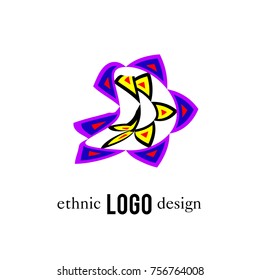 Vector Abstract Ethnic Colorful Logo 