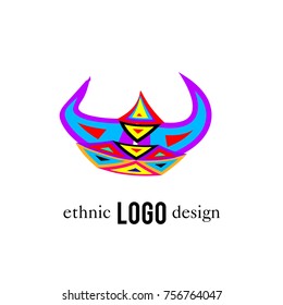 Vector Abstract Ethnic Colorful Logo 
