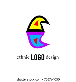 Vector Abstract Ethnic Colorful Logo 