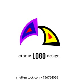 Vector Abstract Ethnic Colorful Logo 