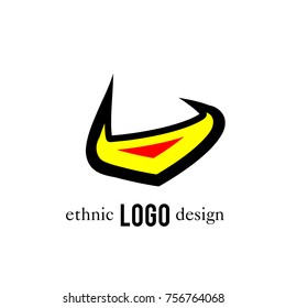 Vector Abstract Ethnic Colorful Logo 