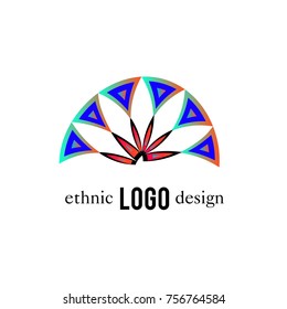 Vector Abstract Ethnic Colorful Logo 