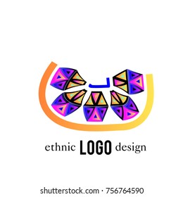 Vector Abstract Ethnic Colorful Logo 