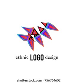 Vector Abstract Ethnic Colorful Logo 
