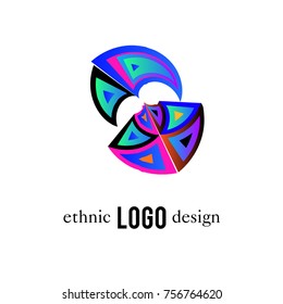 Vector Abstract Ethnic Colorful Logo 
