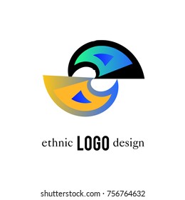 Vector Abstract Ethnic Colorful Logo 