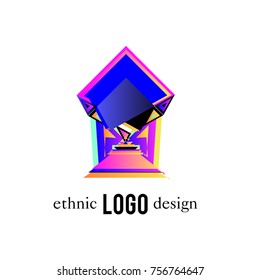 Vector Abstract Ethnic Colorful Logo 