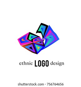 Vector Abstract Ethnic Colorful Logo 