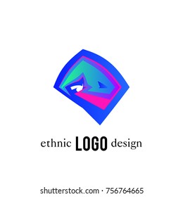 Vector Abstract Ethnic Colorful Logo 