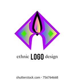 Vector Abstract Ethnic Colorful Logo 