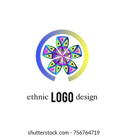 Vector Abstract Ethnic Colorful Logo 
