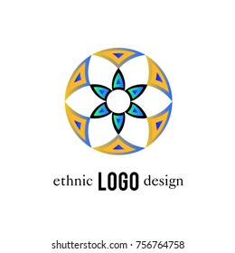 Vector Abstract Ethnic Colorful Logo 