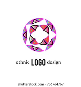 Vector Abstract Ethnic Colorful Logo 