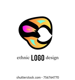 Vector Abstract Ethnic Colorful Logo 