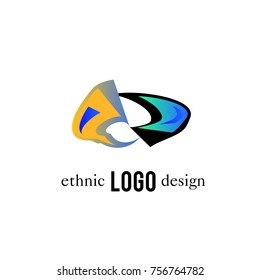 Vector Abstract Ethnic Colorful Logo 