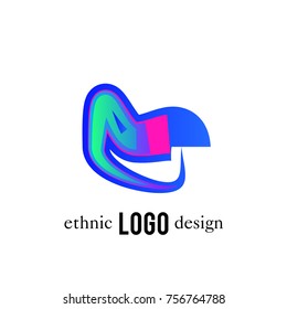 Vector Abstract Ethnic Colorful Logo 