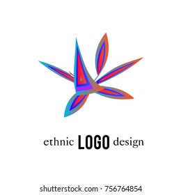 Vector Abstract Ethnic Colorful Logo 