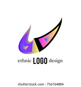 Vector Abstract Ethnic Colorful Logo 