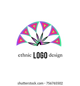 Vector Abstract Ethnic Colorful Logo 