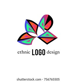 Vector Abstract Ethnic Colorful Logo 