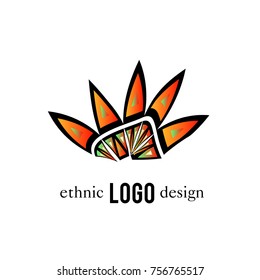 Vector Abstract Ethnic Colorful Logo 