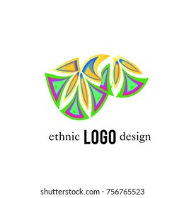 Vector Abstract Ethnic Colorful Logo 
