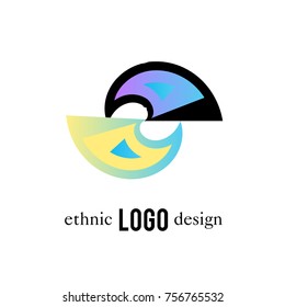 Vector Abstract Ethnic Colorful Logo 