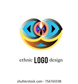 Vector Abstract Ethnic Colorful Logo 