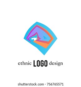 Vector Abstract Ethnic Colorful Logo 