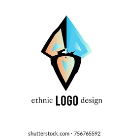 Vector Abstract Ethnic Colorful Logo 