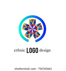Vector Abstract Ethnic Colorful Logo 