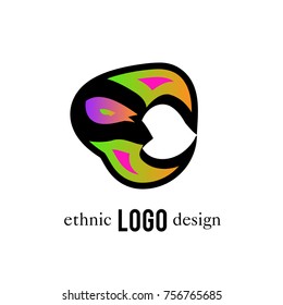 Vector Abstract Ethnic Colorful Logo 