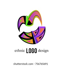 Vector Abstract Ethnic Colorful Logo 
