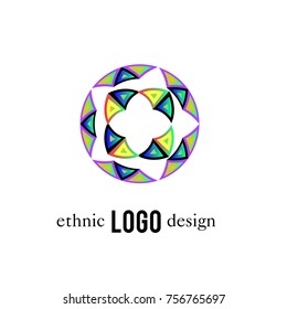 Vector Abstract Ethnic Colorful Logo 