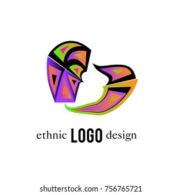 Vector Abstract Ethnic Colorful Logo 